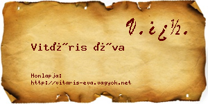 Vitáris Éva névjegykártya