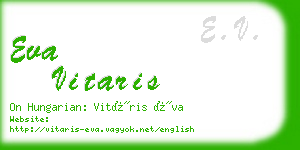 eva vitaris business card